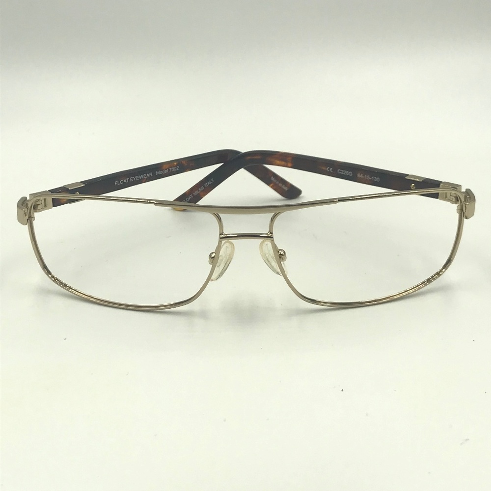VINTAGE FLOAT RECTANGLE TORTOISE SUNGLASSES ITALY